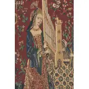 The Lady and the Organ II with Border Belgian Tapestry | Close Up 1