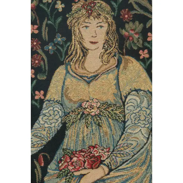 The Flora Belgian Tapestry - 22 in. x 39 in. Cotton/Viscose/Polyester by William Morris | Close Up 1