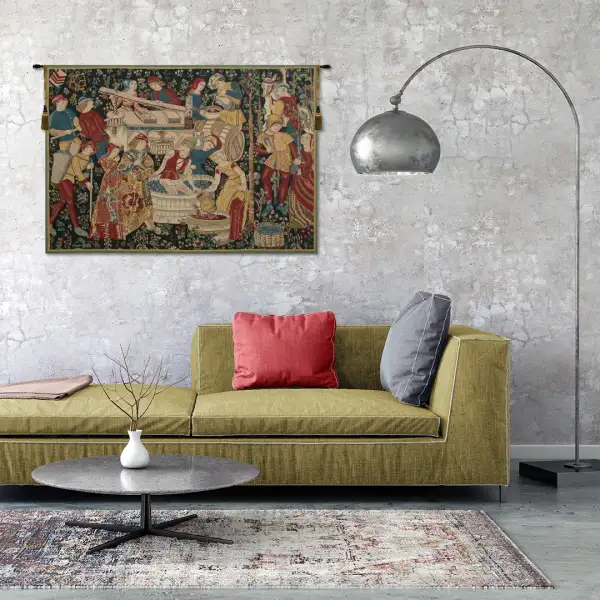 Vendages (Yellow) Belgian Tapestry | Life Style 1