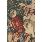 Vendages Left Side Red Belgian Wall Tapestry | Close Up 2