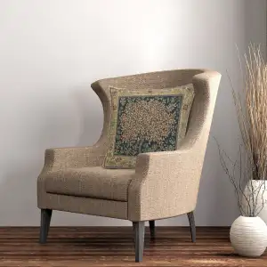 Tree of Life Pastel Belgian Woven Cushion Cover - 16 x 16" Hand Finished Square Pillow for Living Room - Decorative Throw Accent Pillow Cover for Sofa Bed Couch - Cushion Cover for Indoor Use