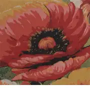 Poppies I Belgian Couch Pillow | Close Up 1