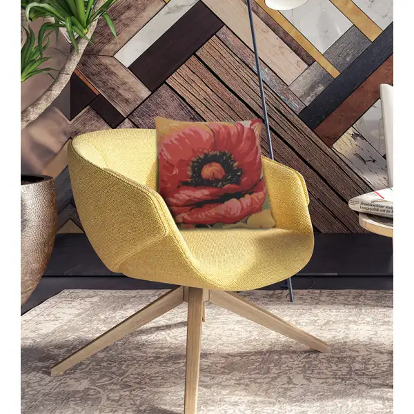 Poppies I Belgian Cushion Cover | Life Style 1