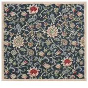 Fleurs de Morris Blue Belgian Couch Pillow | Close Up 1