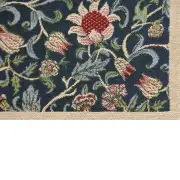 Fleurs de Morris Blue Belgian Couch Pillow | Close Up 3