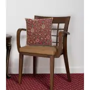 Fleurs de Morris Red Belgian Couch Pillow | Life Style 1