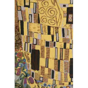 The Kiss (Yellow) Belgian Tapestry - 33 in. x 49 in. Cotton/Viscose/Polyester by Gustav Klimt