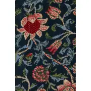 Fleurs de Morris (Blue) I Belgian Bell Pull | Close Up 1