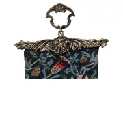 Fleurs de Morris (Blue) I Belgian Bell Pull | Close Up 4