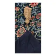 Fleurs de Morris (Blue) I Belgian Bell Pull | Close Up 5