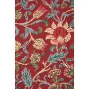 Fleurs De Morris (Red) I Tapestry Bell Pull - 6 in. x 42 in. Cotton/Viscose/Polyester by William Morris | Close Up 1