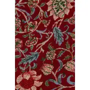 Fleurs de Morris (Red) I Belgian Bell Pull | Close Up 4