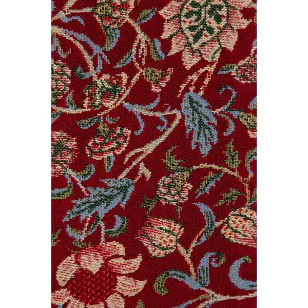 Fleurs de Morris (Red) I Belgian Bell Pull | Close Up 4