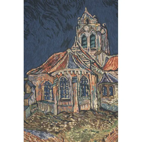 Church of Auvers I Belgian Tapestry | Close Up 1