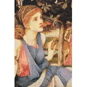 Love and the Maiden Stanhope Belgian Tapestry Wall Hanging | Close Up 1