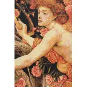 Love And The Maiden Stanhope Belgian Tapestry Wall Hanging - 50 in. x 38 in. Cotton/Viscose/Polyester by John Roddam Spencer Stanhope | Close Up 2
