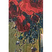 Coquilicots By Pejman Belgian Tapestry Wall Hanging - 38 in. x 38 in. Cotton/Viscose/Polyester by Robert Pejman | Close Up 1