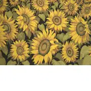 Tuscan Sunflower Landscape Italian Tapestry - 52 in. x 34 in. Cotton/Viscose/Polyester by Alberto Passini | Close Up 1