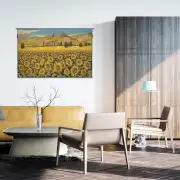 Tuscan Sunflower Landscape Italian Tapestry - 52 in. x 34 in. Cotton/Viscose/Polyester by Alberto Passini | Life Style 1