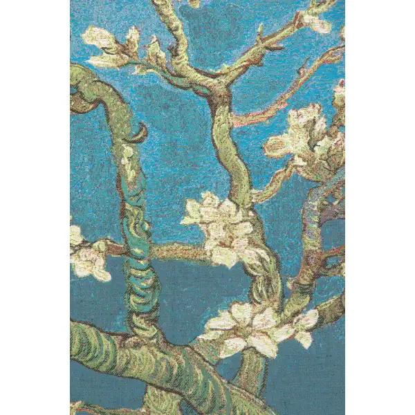 Amandier Belgian Tapestry Wall Hanging - 55 in. x 39 in. Cotton/Vicose/Polyester by Vincent Van Gogh | Close Up 1