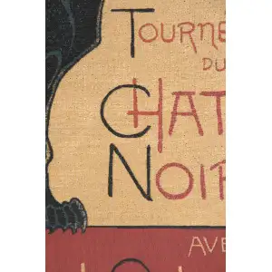 Tournee Du Chat Noir I Belgian Tapestry Wall Hanging - 18 in. x 23 in. Cotton/Vicose/Polyester by Rodolphe Salis