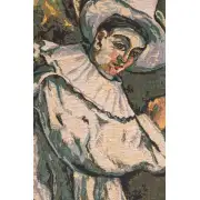 Pierrot And Harlequin Belgian Tapestry Wall Hanging - 19 in. x 23 in. Cotton/Viscose/Polyester by Paul Cezanne | Close Up 1