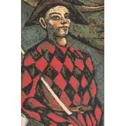 Pierrot And Harlequin Belgian Tapestry Wall Hanging - 19 in. x 23 in. Cotton/Viscose/Polyester by Paul Cezanne | Close Up 2