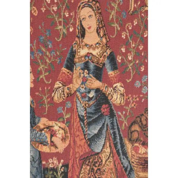 The Smell L'odorat Small Belgian Tapestry Wall Hanging - 18 in. x 24 in. cottonamppolyester by Charlotte Home Furnishings | Close Up 2