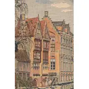 The Canals at Bruges Belgian Tapestry Wall Hanging | Close Up 1