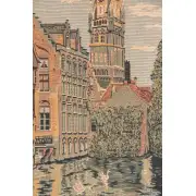 The Canals at Bruges Belgian Tapestry Wall Hanging | Close Up 2