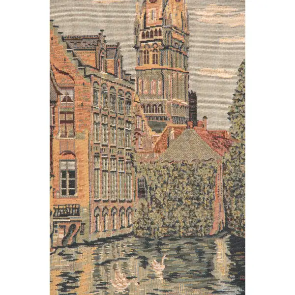 The Canals at Bruges Belgian Tapestry Wall Hanging | Close Up 2