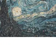 Van Gogh's Starry Night Large Belgian Cushion Cover - 18 in. x 18 in. Cotton/Viscose/Polyester by Vincent Van Gogh | Close Up 3