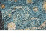 Van Gogh's Starry Night Large Belgian Cushion Cover - 18 in. x 18 in. Cotton/Viscose/Polyester by Vincent Van Gogh | Close Up 4