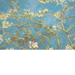 Van Gogh's Almond Blossoms Belgian Cushion Cover - 18 in. x 18 in. Cotton/Viscose/Polyester by Vincent Van Gogh
