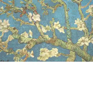 Van Gogh's Almond Blossoms Belgian Cushion Cover - 18 in. x 18 in. Cotton/Viscose/Polyester by Vincent Van Gogh