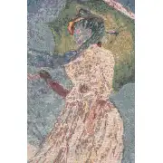 Monet's Lady With Umbrella Belgian Cushion Cover - 18 in. x 18 in. Cotton/Viscose/Polyester by Claude Monet | Close Up 2