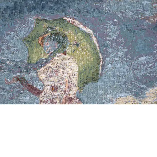 Monet's Lady With Umbrella Belgian Cushion Cover - 18 in. x 18 in. Cotton/Viscose/Polyester by Claude Monet | Close Up 4