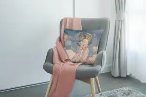 Monet's Lady with Umbrella European Cushion Cover