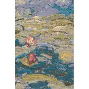 Monet's Water Lilies Belgian Cushion Cover - 18 in. x 18 in. Cotton/Viscose/Polyester by Claude Monet | Close Up 2