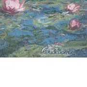 Monet's Water Lilies II Belgian Cushion Cover - 18 in. x 18 in. Cotton/Viscose/Polyester by Claude Monet | Close Up 3