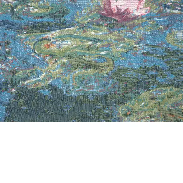 Monet's Water Lilies II Belgian Cushion Cover - 18 in. x 18 in. Cotton/Viscose/Polyester by Claude Monet | Close Up 4