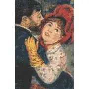 Renoir's Dance In The Country I Belgian Cushion Cover - 18 in. x 18 in. Cotton/Viscose/Polyester by Pierre- Auguste Renoir | Close Up 2