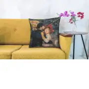 Renoir's Dance In The Country I Belgian Cushion Cover - 18 in. x 18 in. Cotton/Viscose/Polyester by Pierre- Auguste Renoir | Life Style 1