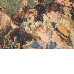 Luncheon Of The Boating Party I Belgian Cushion Cover - 18 in. x 18 in. Cotton/Viscose/Polyester by Pierre- Auguste Renoir