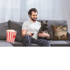 The Dancers Belgian Cushion Cover - 18 in. x 18 in. Cotton/Viscose/Polyester by Degas