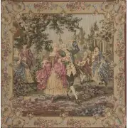 Garden Party Middle Panel Belgian Cushion Cover - 18 in. x 18 in. Cotton/Viscose/Polyester by Francois Boucher | Close Up 1