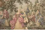 Garden Party Middle Panel Belgian Cushion Cover - 18 in. x 18 in. Cotton/Viscose/Polyester by Francois Boucher | Close Up 2