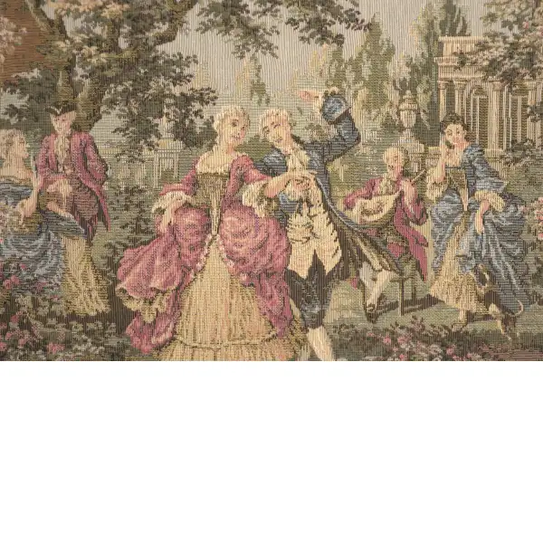 Garden Party Middle Panel Belgian Cushion Cover - 18 in. x 18 in. Cotton/Viscose/Polyester by Francois Boucher | Close Up 2