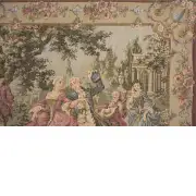 Garden Party Middle Panel Belgian Cushion Cover - 18 in. x 18 in. Cotton/Viscose/Polyester by Francois Boucher | Close Up 3
