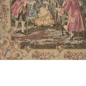 Garden Party Right Panel Belgian Cushion Cover - 18 in. x 18 in. Cotton/Viscose/Polyester by Francois Boucher